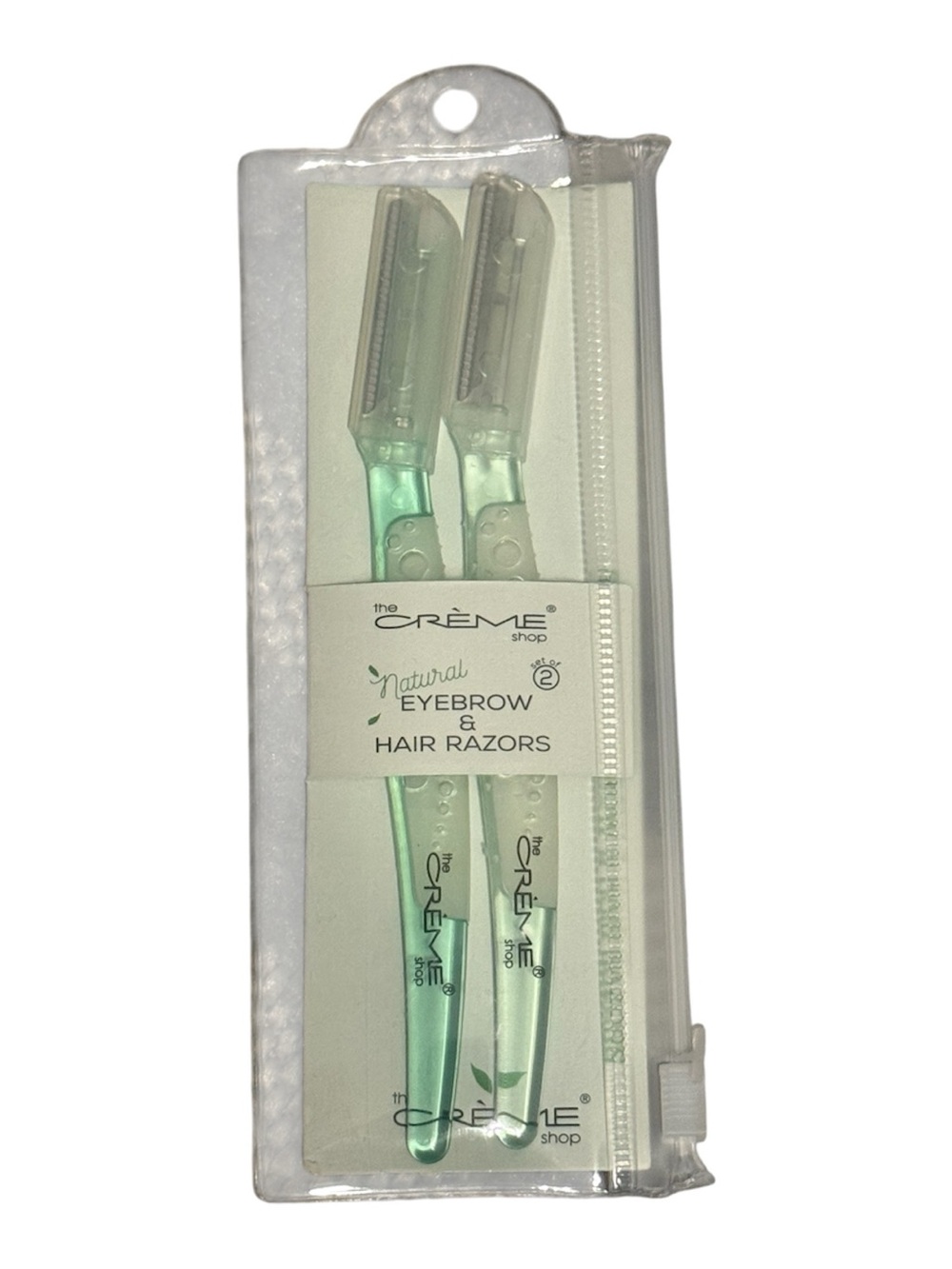 The Crème Shop Green Eyebrow & Hair Razors - 2 Pack